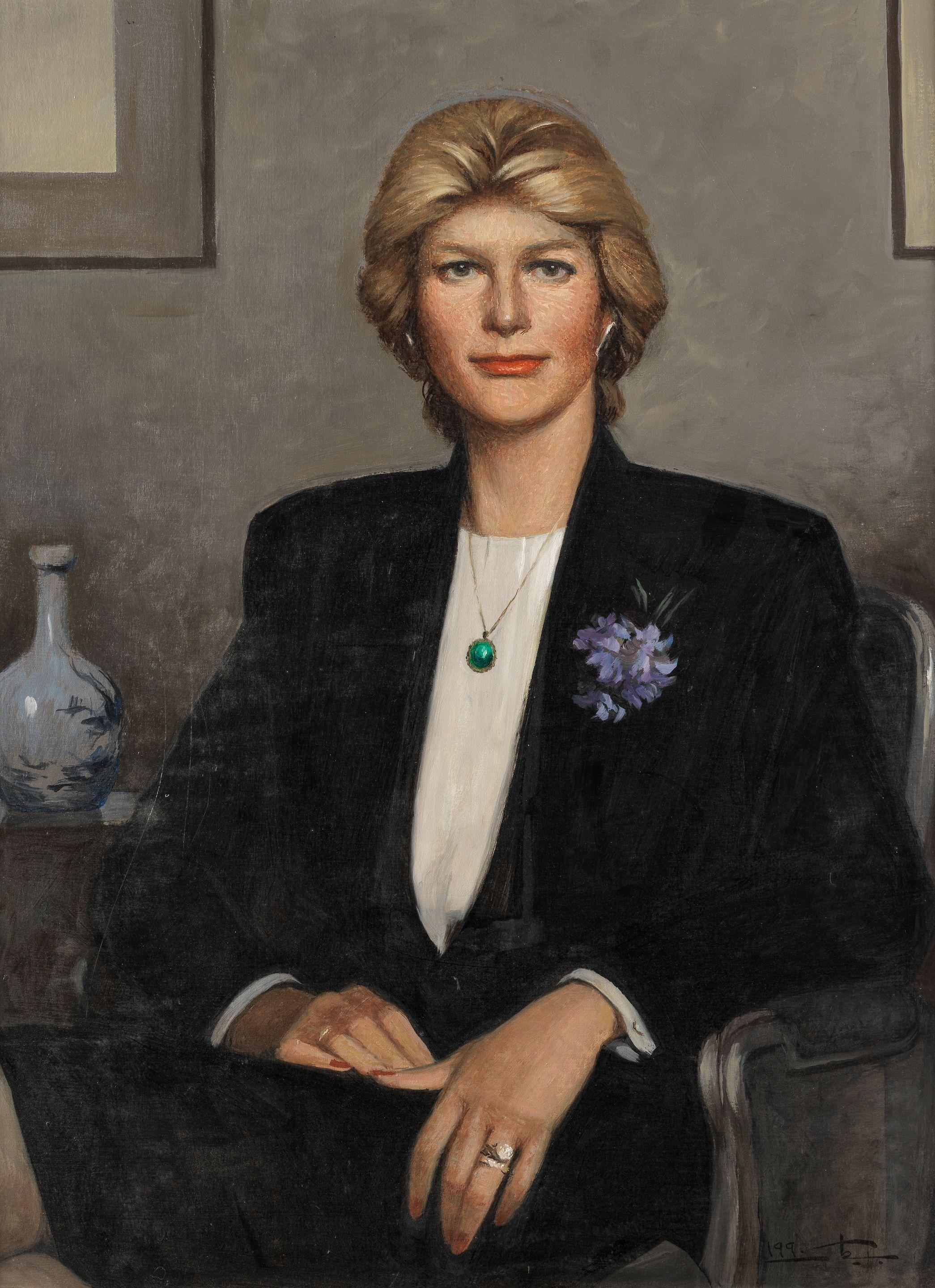 Hussein Bicar - Portrait of Mrs Marie-Claire Tubaert