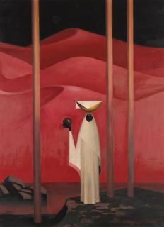 Hussein Bikar - Egyptianpalm Trees And The Mountain In Nubia