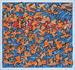 Hussein Madi - Red Birds on Blue Sky