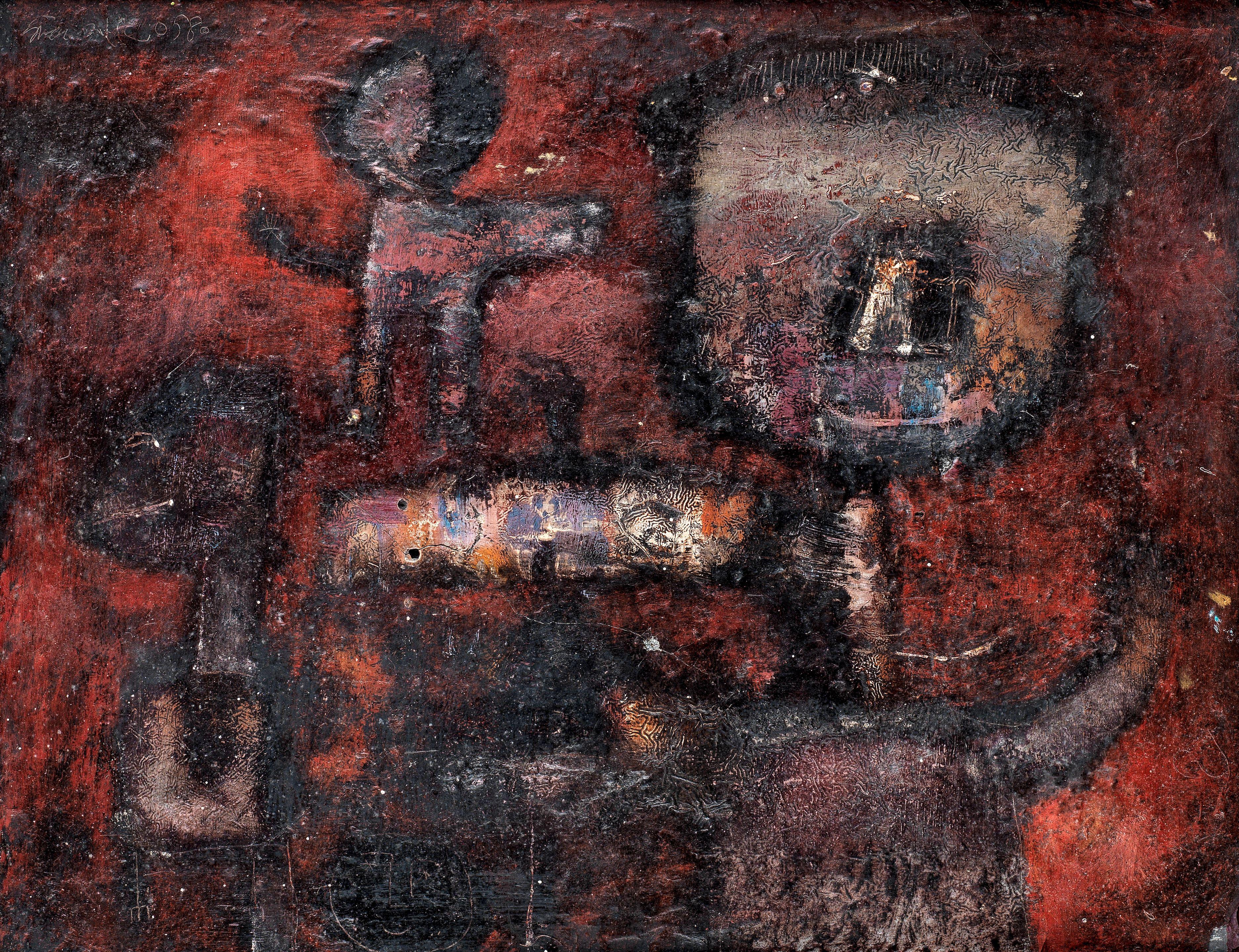 Hussein Shariffe - Figures in Desert (framed)