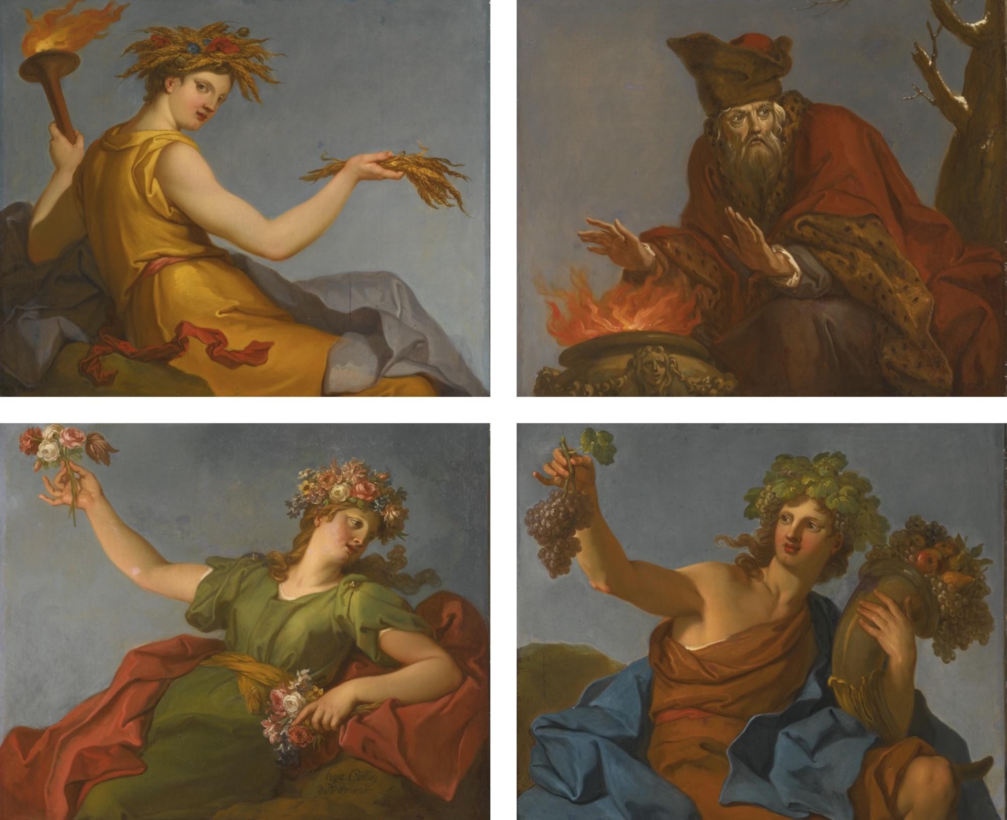 Hyacinthe Collin De Vermont - Allegories Of The Four Seasons