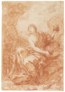 Hyacinthe Collin De Vermont - An Allegorical Figure Representing Oryctology