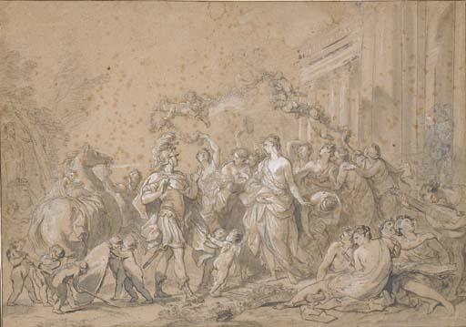 Hyacinthe Collin de Vermont - Ruggiero arriving on Alcina\'s island