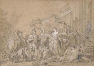 Hyacinthe Collin de Vermont - Ruggiero arriving on Alcina\'s island