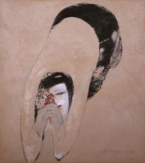 I Made Djirna - A kneeling woman