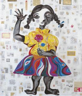 I Nyoman Masriadi - Girl with rose