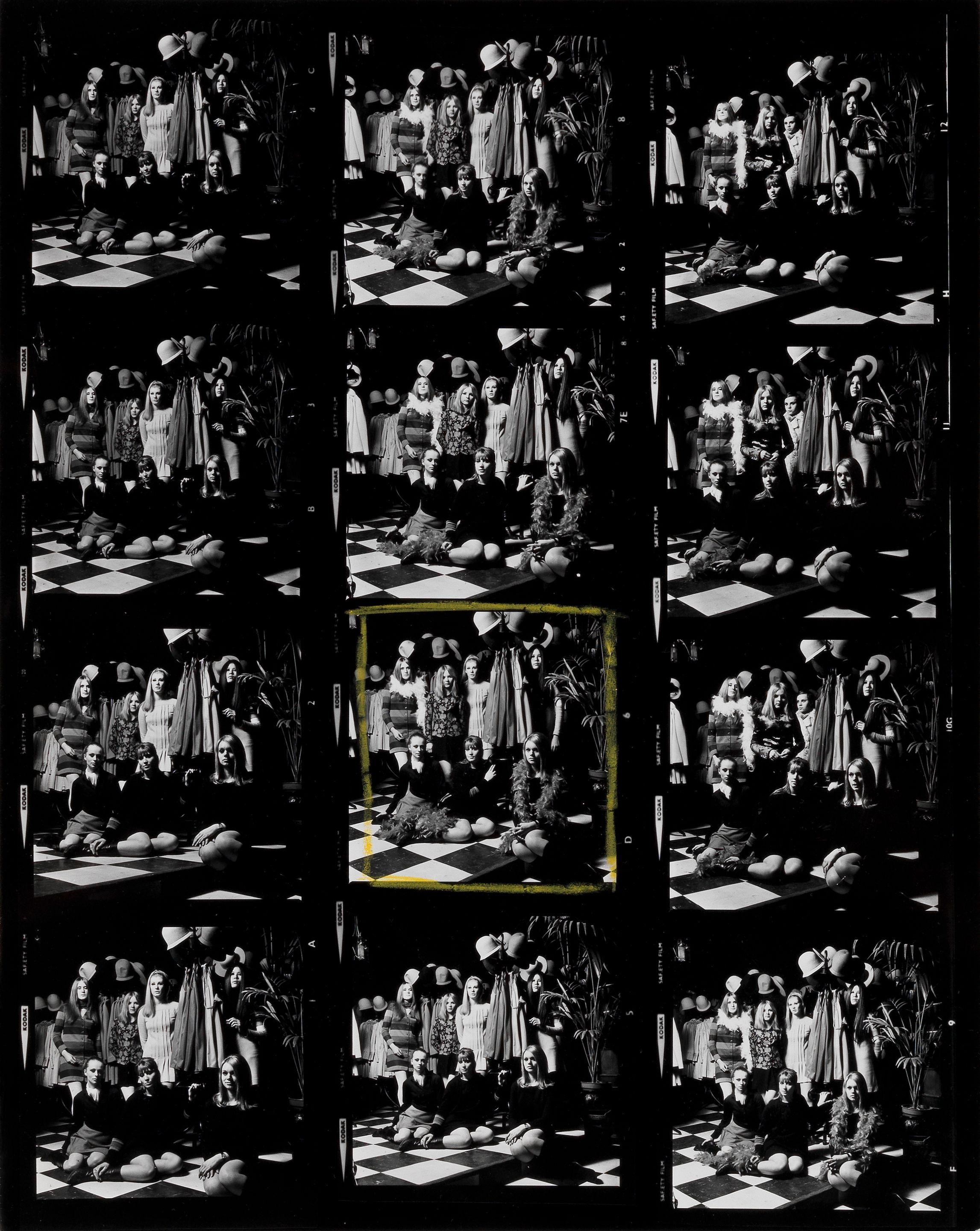 Iain Macmillan - Biba Girls Contact Sheet, 1960s,