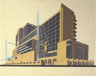 Iakov Georgevich Chernikhov - I. Architectural Fantasy No. 48  II. Architectural Fantasy No. 93