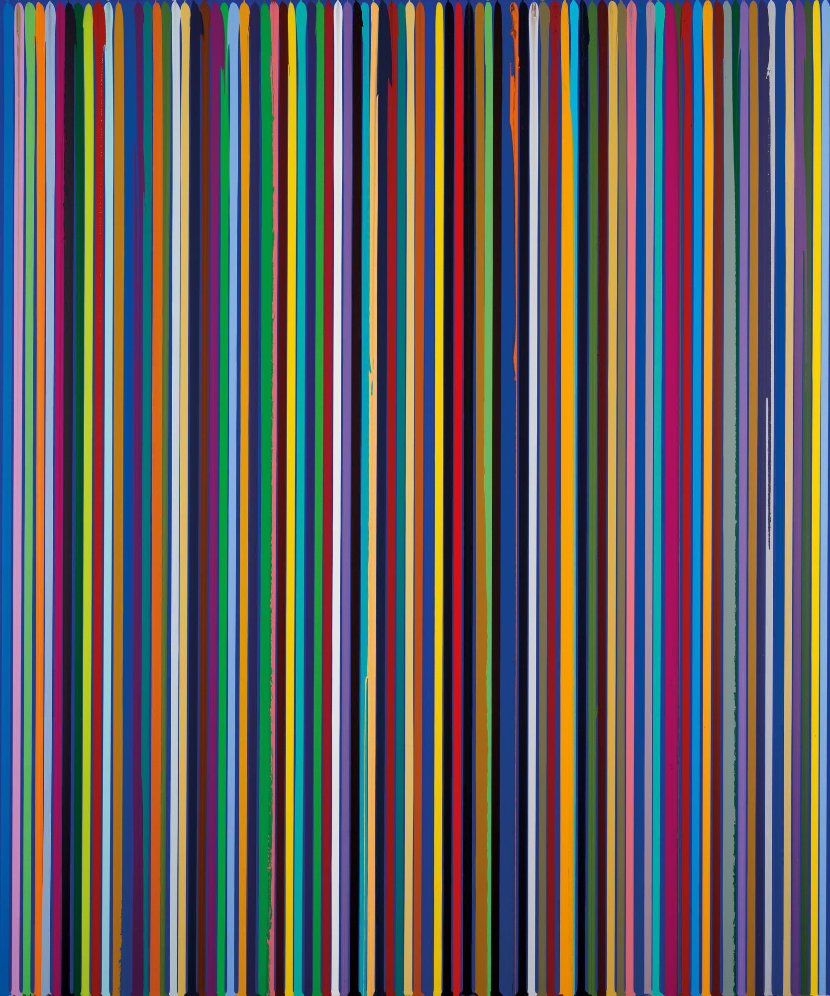 Ian Davenport - Poured Lines: Dark Cobalt Study