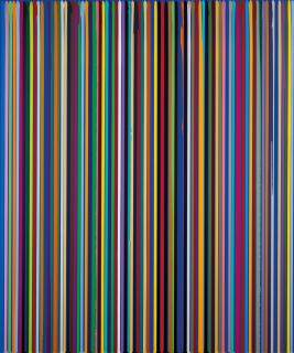 Ian Davenport - Poured Lines: Dark Cobalt Study