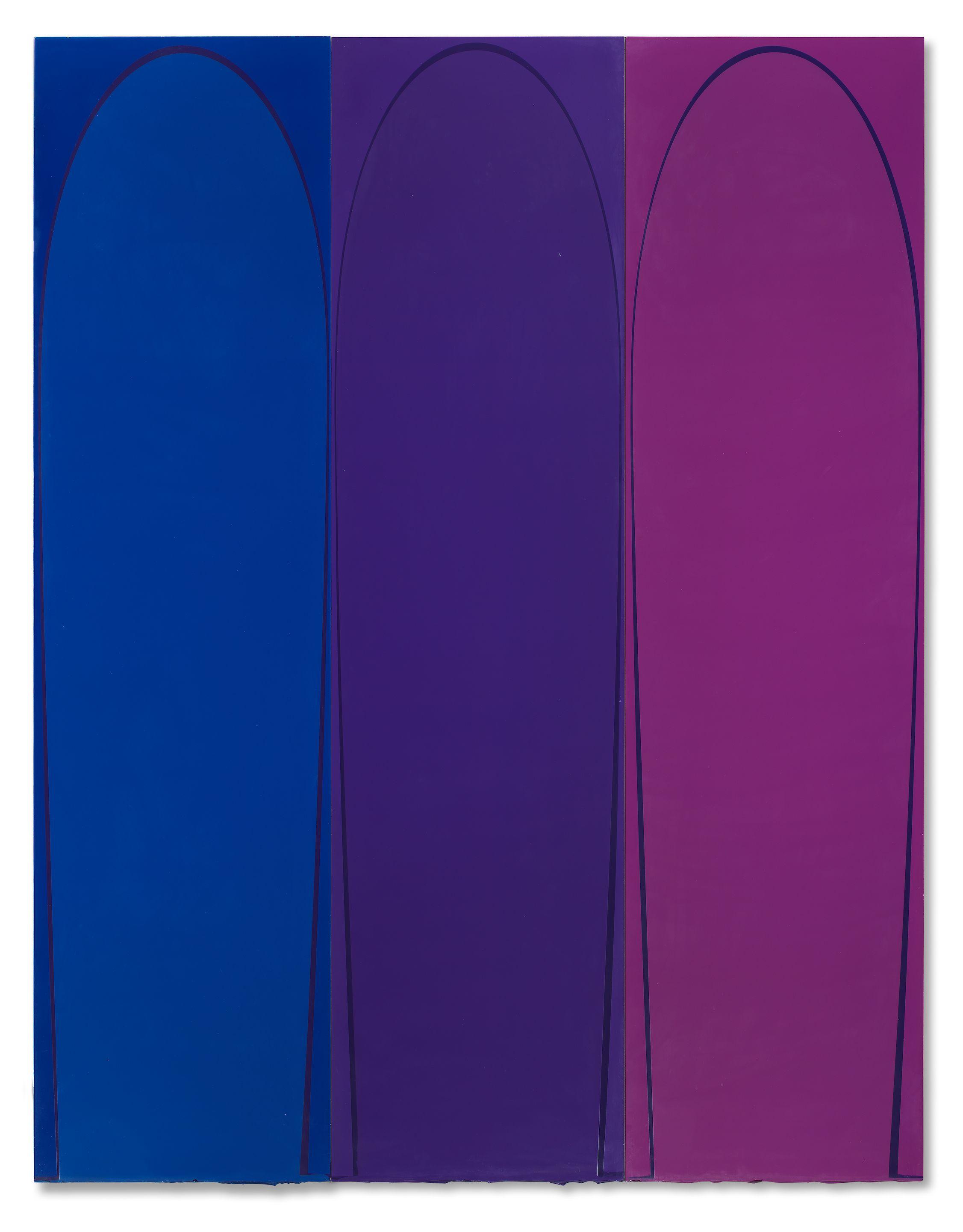 Ian Davenport - Poured Painting: Blue, Purple, Violet