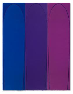 Ian Davenport - Poured Painting: Blue, Purple, Violet