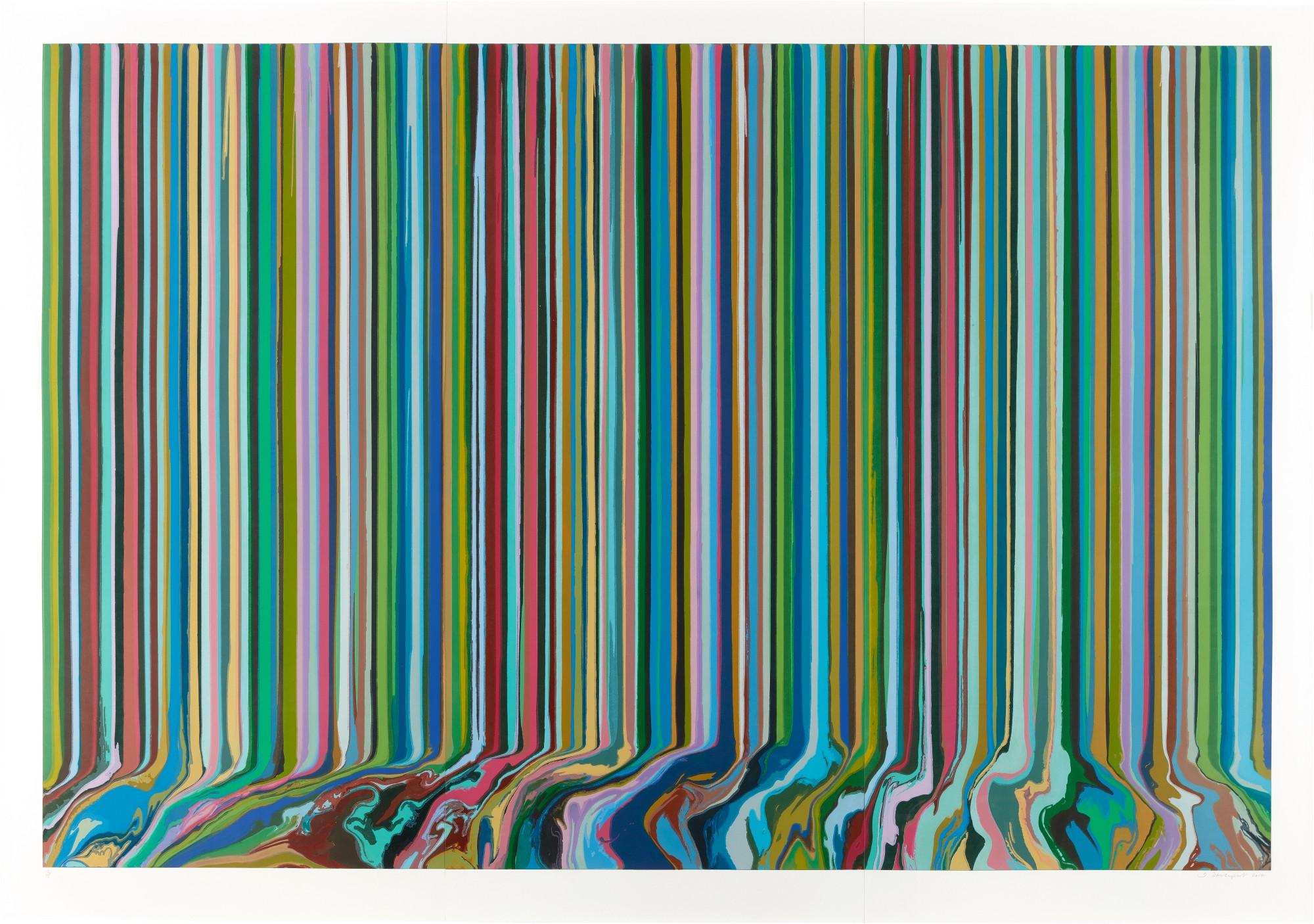 Ian Davenport - Poured Triptych Etching: Ambassadors (After Holbein)