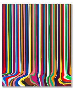 Ian Davenport - Puddle Painting: Jazz 147 x 123.3 cm. (57 7/8 x 48 1/2 in.) (unframed)