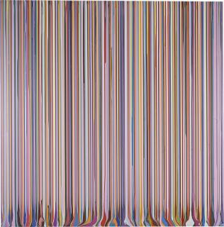 Ian Davenport - Puddle Painting: Pale Lilac (After Carpaccio)