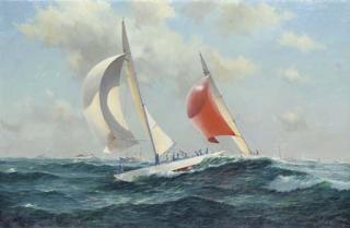 Ian Hansen - Gretel vs Wetherley in the 1962 America\'s Cup race