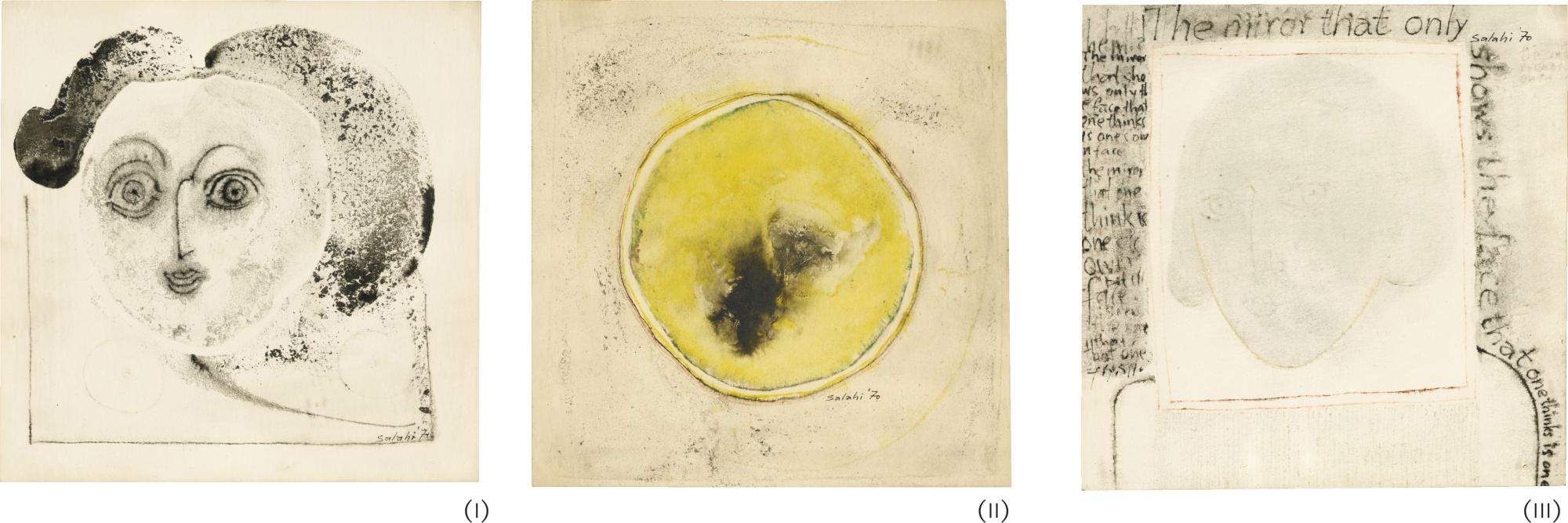 Ibrahim El-Salahi - Sudanese A Set Of Three Drawings