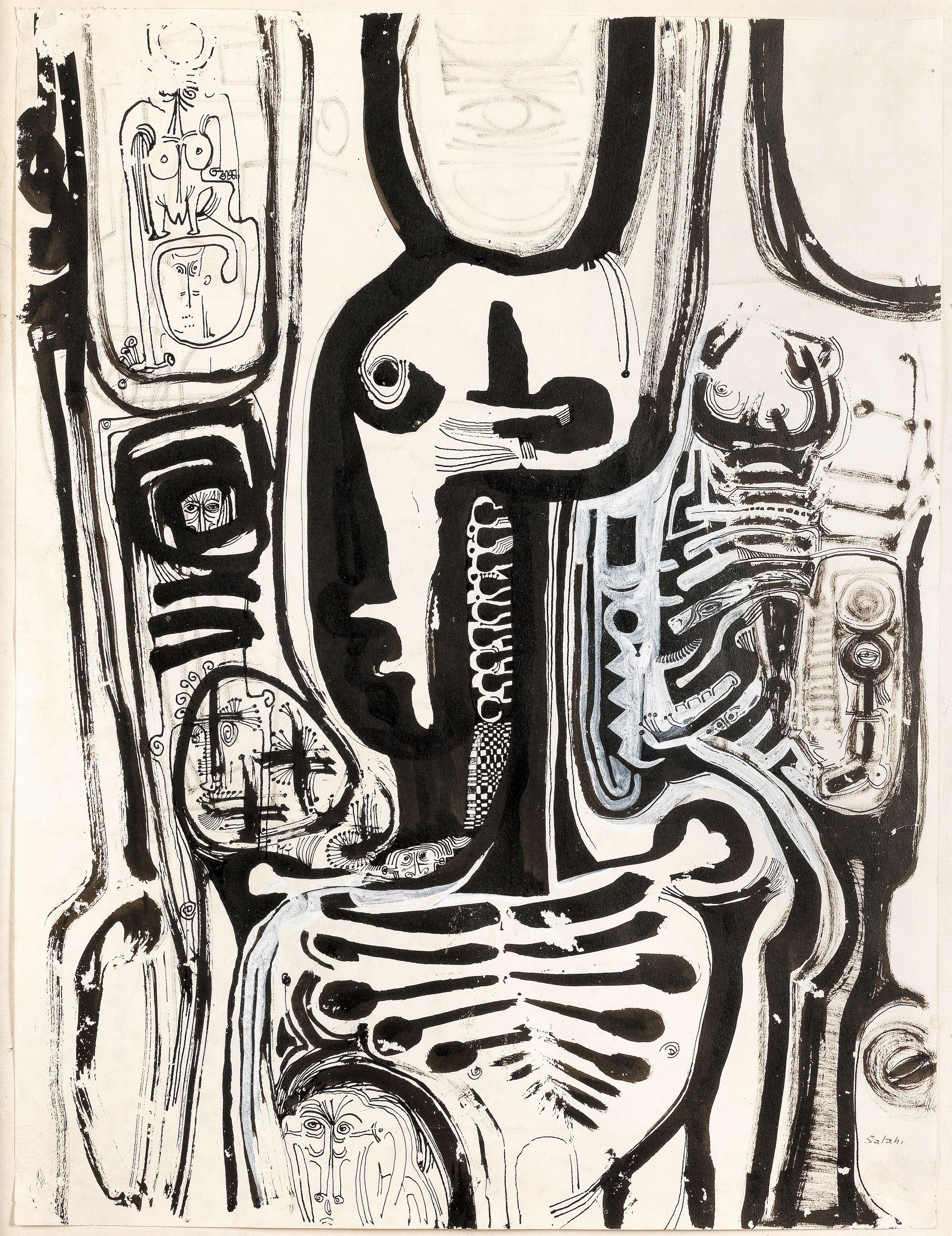 Ibrahim El-Salahi - Untitled, circa 1960