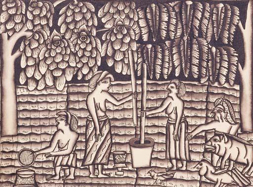 Ida Bagus Made Poegoeg - Pounding Rice