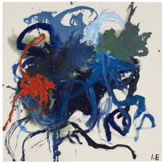 Ida Ekblad - Patches of Citron and Cucumbers with Silver Wired Leaves