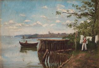 Ida Gisiko-Spärck - View from the coast at Skotterup in Denmark.