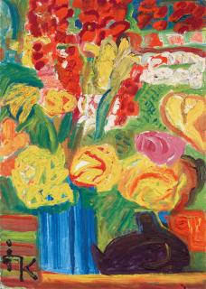 Ida Kerkovius - Blumen in blauer Vase