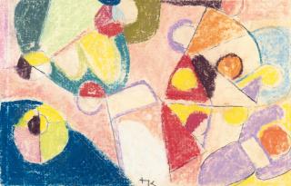 Ida Kerkovius - Kleines Pastell mit Kreismotiv