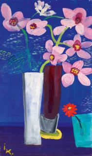Ida Kerkovius - Orchideen auf Blau