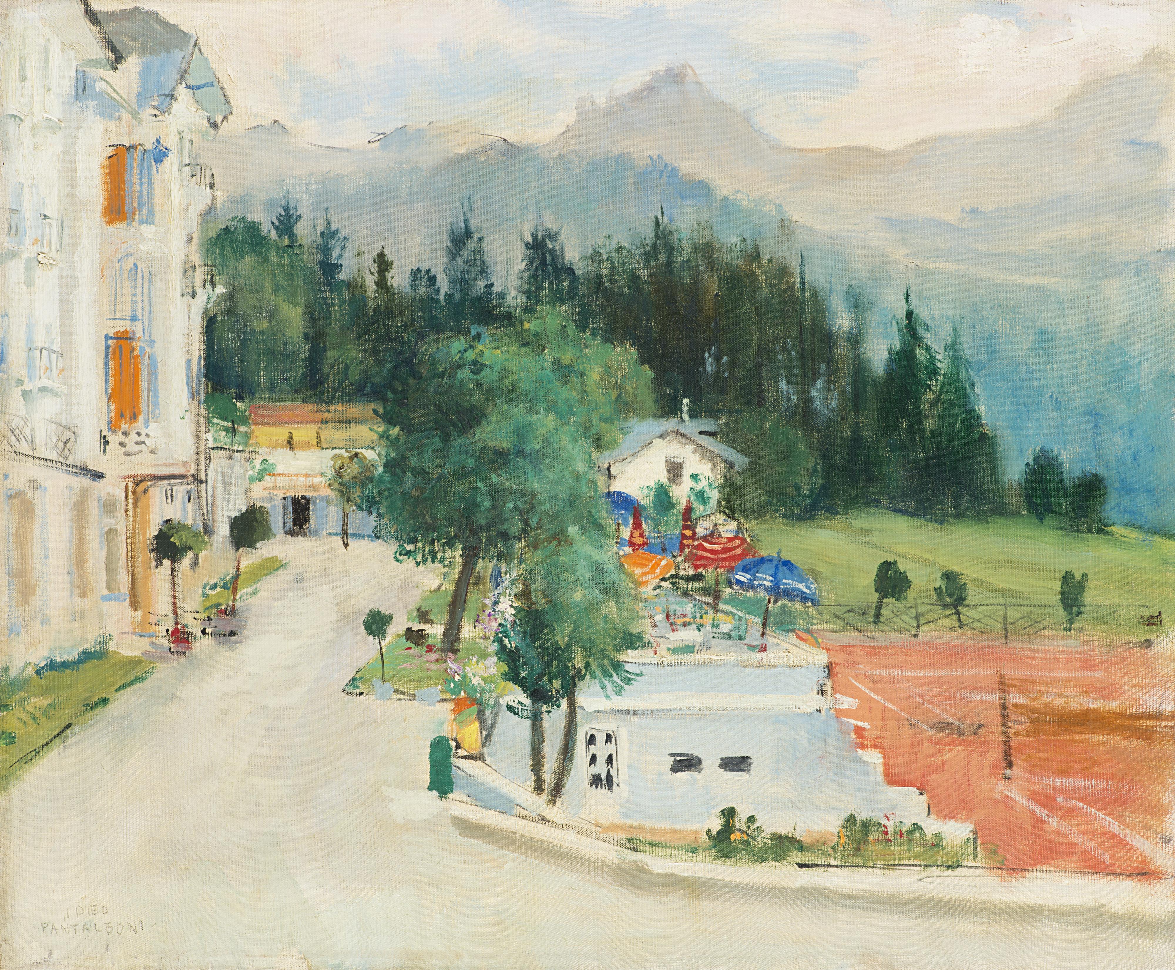 Ideo Pantaleoni - Scorcio con case e campo da tennis