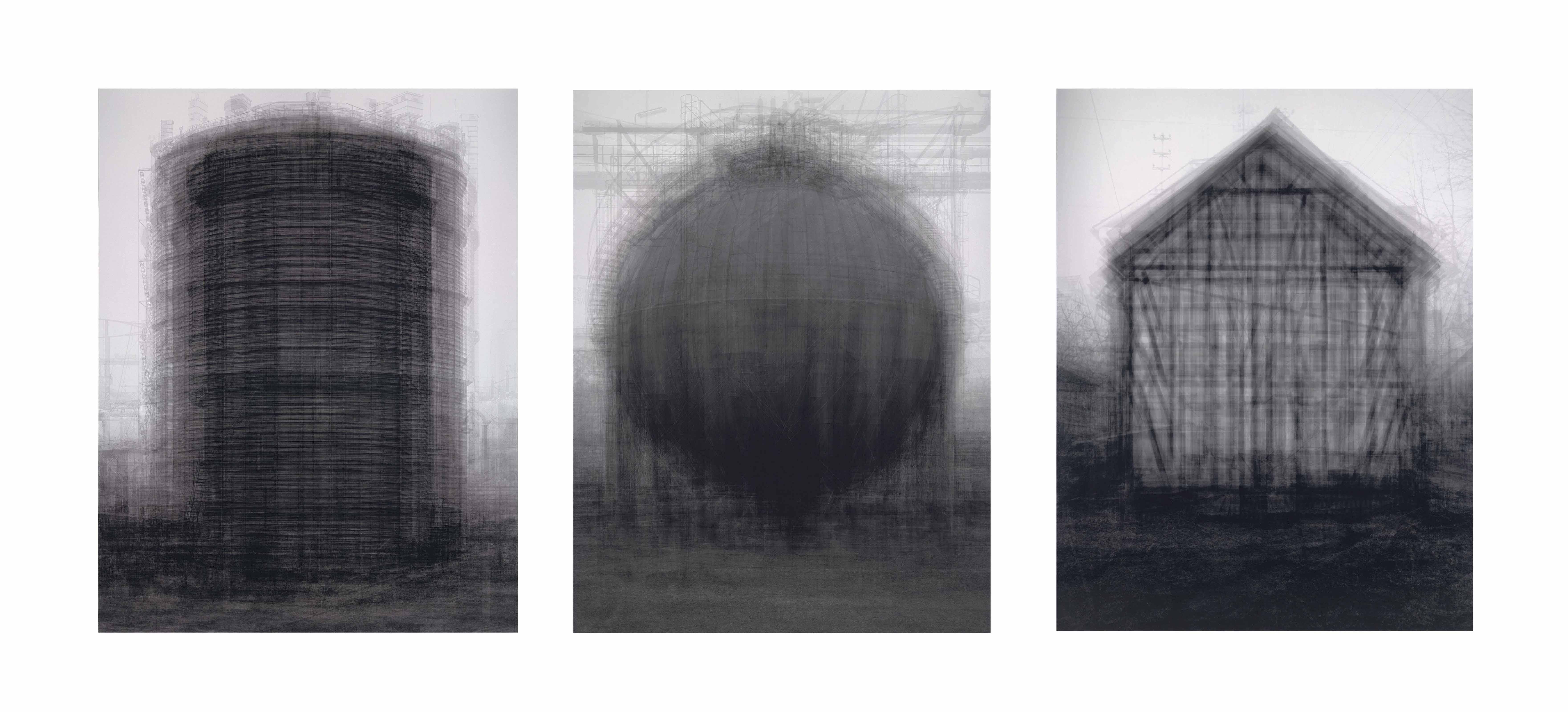 Idris Khan - (I) Every... Bernd And Hilla Becher Prison Type Gasholders  (Ii) Every... Bernd And Hilla Becher Spherical Type Gasholders  (Iii) Every... Bernd And Hilla Becher Gable Side Houses