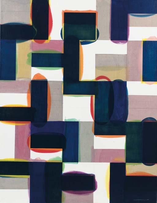 Ien Lucas - Zonder titel (compositie vijf maal vijf blauw-wit)