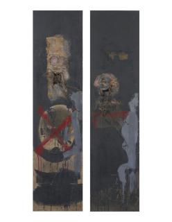 Igael Tumarkin - Boaz And Jachin: A Pair Of Paintings