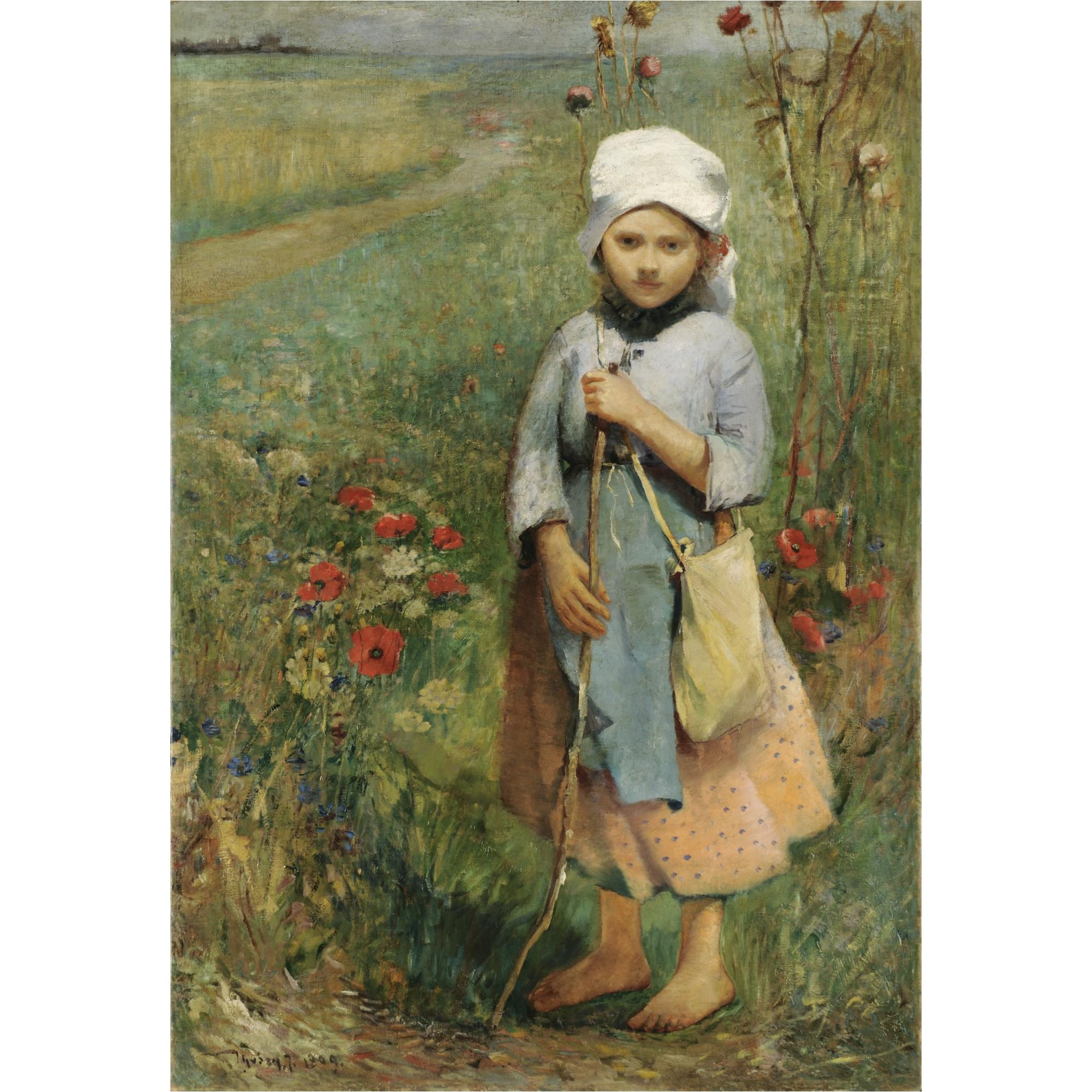 Ignác Ujváry - Hungarian shepherd Girl