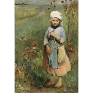 Ignác Ujváry - Hungarian shepherd Girl