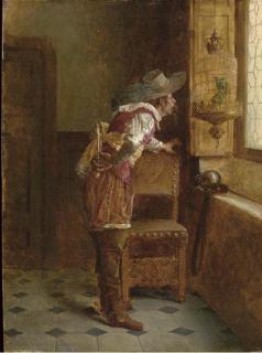 Ignacio de Leon y Escosura - Teasing The Parrot