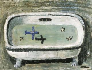 Ignacio Iturria - Avión azul en la bañera