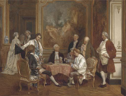 Ignacio Leon y Escosura - A card party