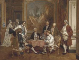 Ignacio Leon y Escosura - A card party