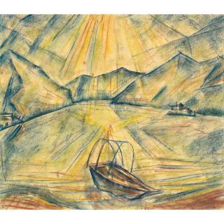 Ignaz Epper - Barke Auf Dem See Barque On The Lake