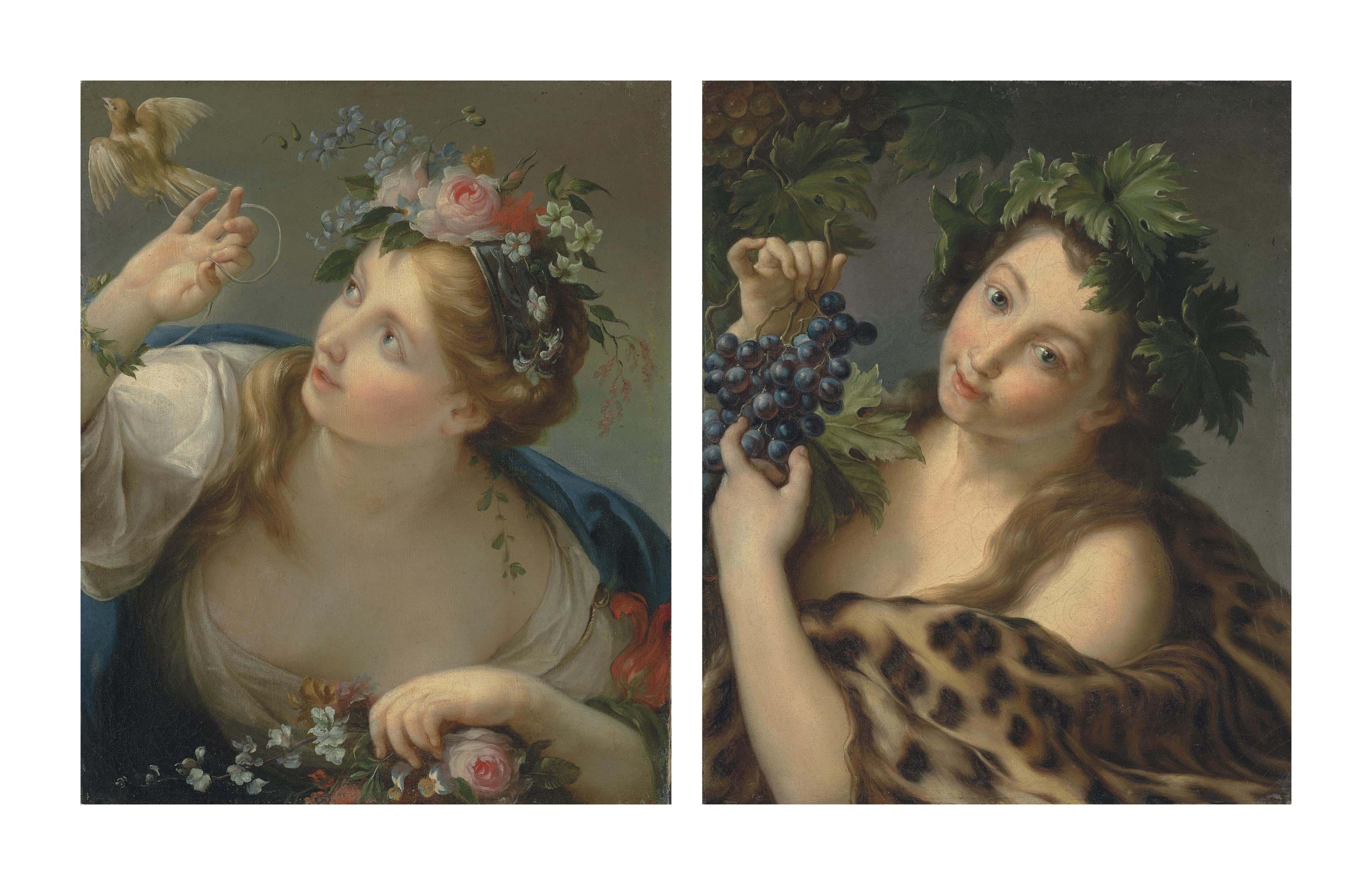Ignaz Stern - Allegory of Spring; and Allegory of Autumn