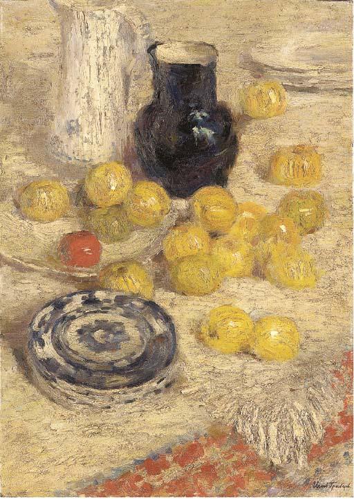 Igor\' Emmanuilovich Grabar\' - Still-life with apples, jugs and plates