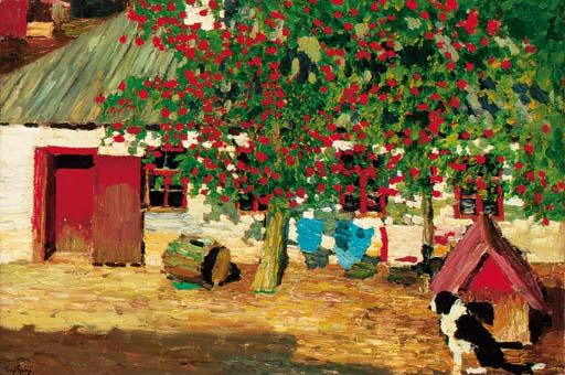 Igor\' Emmanuilovich Grabar\' - Summer - the Dog in the Courtyard