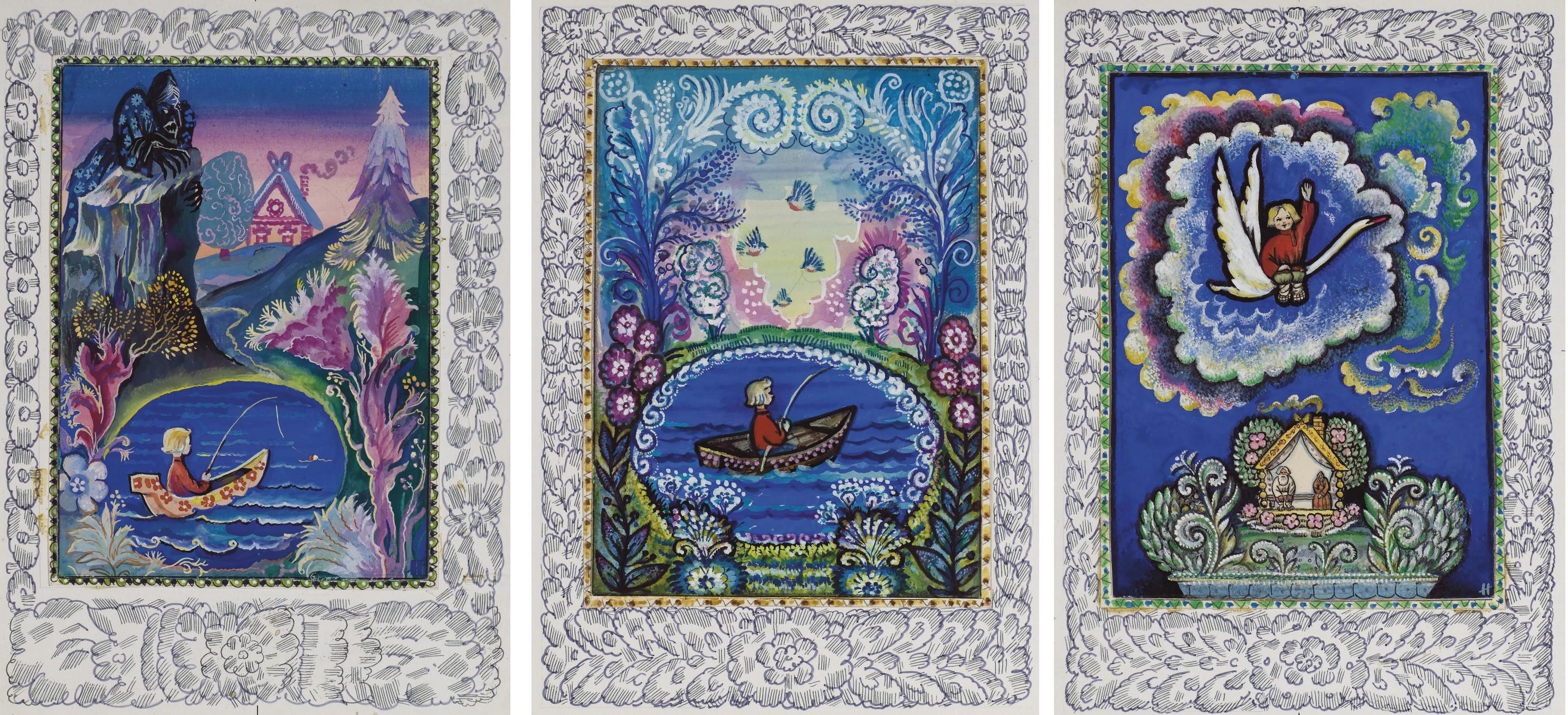 Igor Ershov - Five illustrations for the fairytale Ivashechka