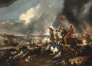 Ilario Mercanti - Scontro di cavalieri turchi e cristiani