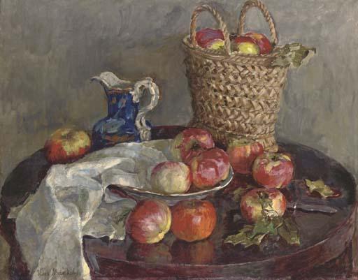 Il\'ia Ivanovich Mashkov - Still life with a basket of apples