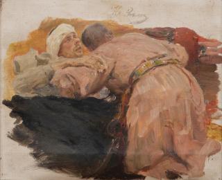 Ilja Jefimovitj Repin - Sketch To The \'Black Sea Freemen\', (\