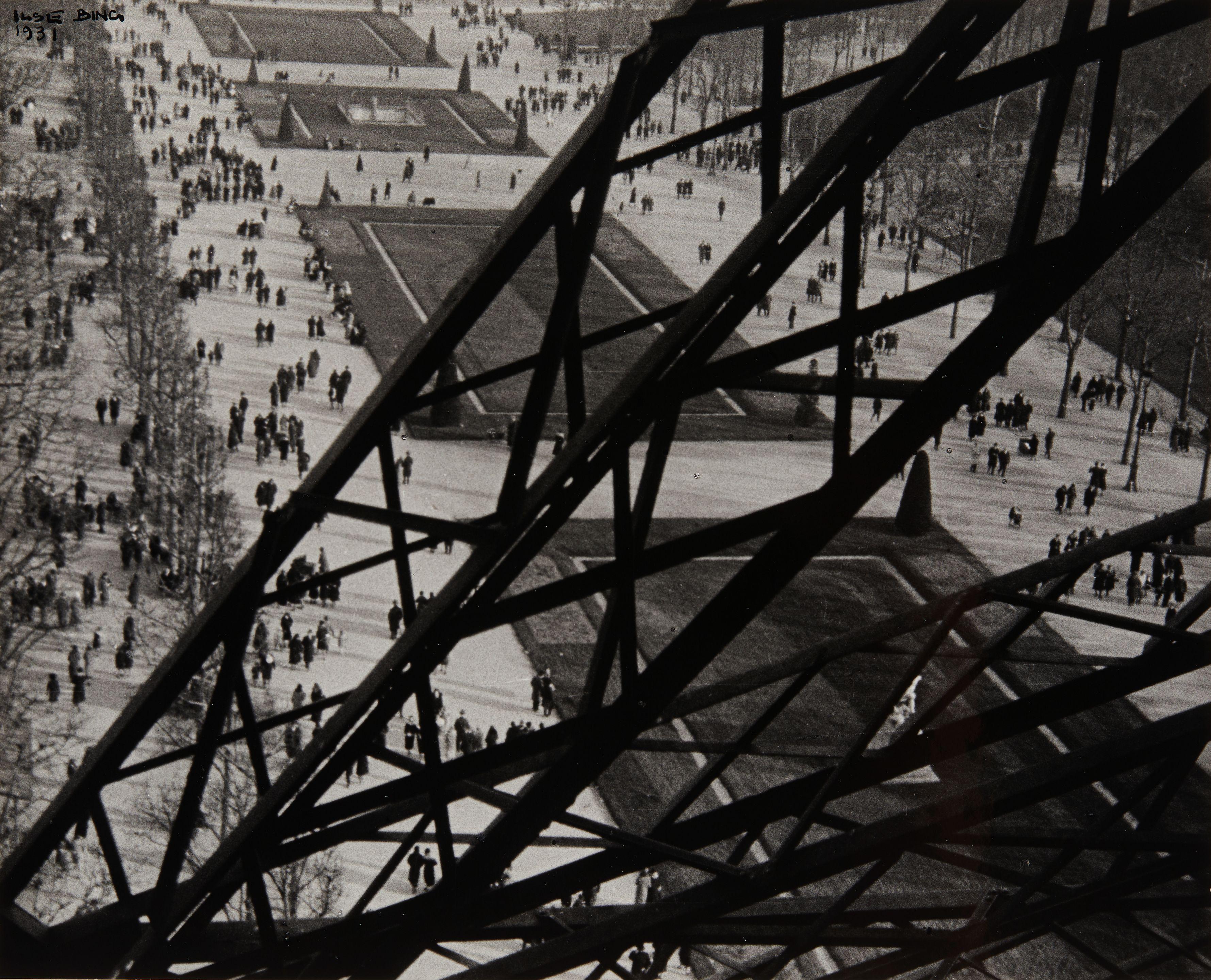 Ilse Bing - Champ de Mar, as seen from the Eiffel Tower, Paris