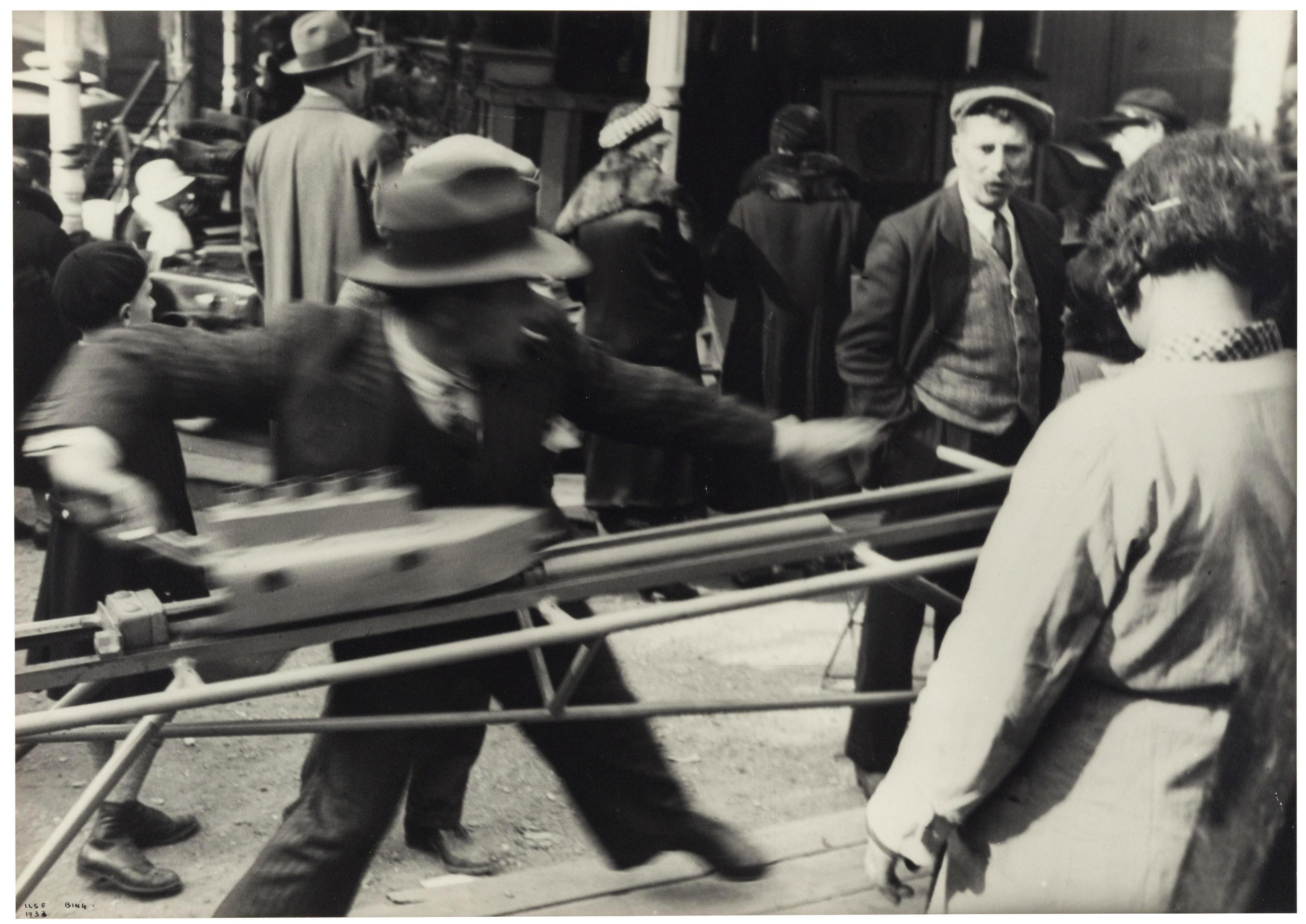 Ilse Bing - Two street fair views, Paris, 1933