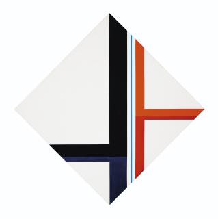 Ilya Bolotowsky - Diamond with Blues, Reds and Black