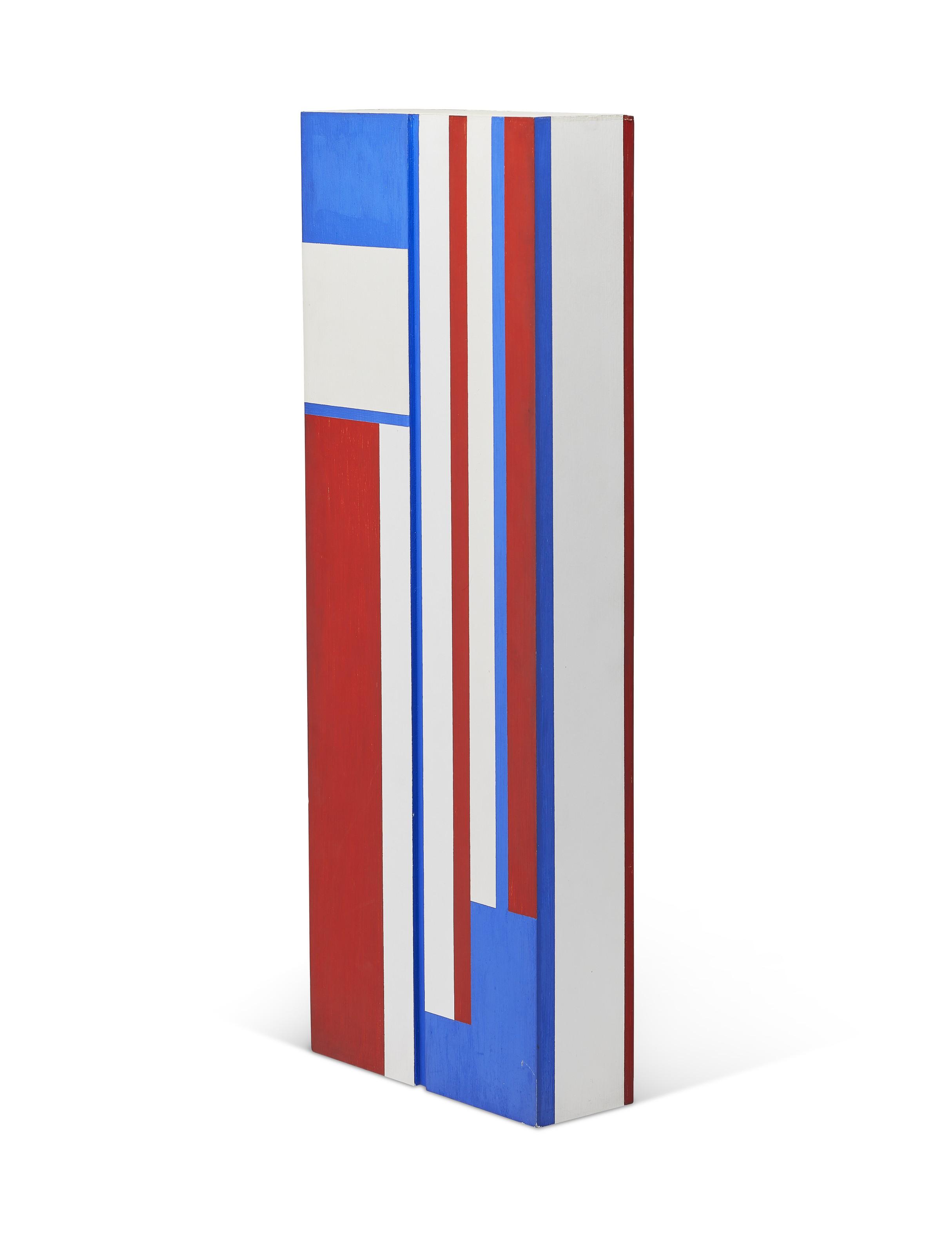 Ilya Bolotowsky - Double Column, Blue, Red, White